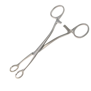 Fórceps de sujeción de lengua Collin de alta calidad, acero inoxidable, estándar de 8,5 pulgadas con pinzas ranuradas, instrumentos quirúrgicos - Product Image 2