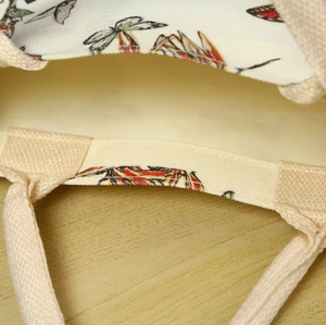 ถุงผ้าธรรมชาติพิมพ์ปอกระเจาสีสันสดใสใช้ซ้ำได้ถุงผ้าแคนวาสผ้าฝ้าย - Product Image 5