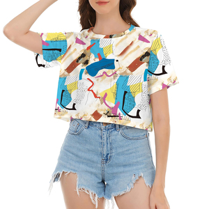 เสื้อยืดคอป180gs 95% สำหรับผู้หญิง100% คอตตอนคอกลมธรรมดาคอกลมเสื้อครอปออกแบบได้ตามต้องการ - Product Image 1