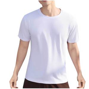 Camisas básicas de algodón para hombre, camisetas informales holgadas de manga corta de Color sólido, ligeras de verano lisas - Product Image 2