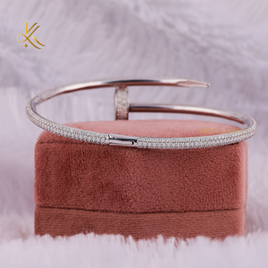 Bracelet en perles de moissanite, coupe ronde brillante, bijoux élégants et étincelants pour femmes et hommes - Product Image 6