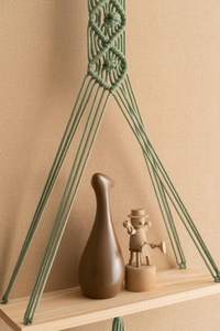 Étagère suspendue en macramé pour décoration murale et rangement Boho, nouveauté 2025 - Product Image 2