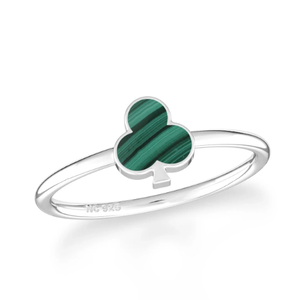 925 Sterling Silver Empilable Anneau Lunette Réglage Malachite Gemstone Club Forme Tranche Naturelle Fantaisie À La Mode Classique - Product Image 1