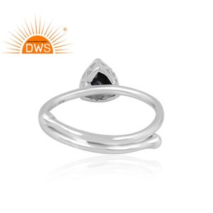 Última venta 925 anillo de piedras preciosas espinales negras naturales de plata esterlina joyería personalizada para mujeres regalo para ella - Product Image 3