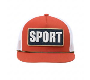 หมวกทรักเกอร์แบบทูโทนหมวกแก็ปแบบปรับแต่งโลโก้ได้5แผงหมวกปีกแบนสีขาวตาข่ายแบบปรับแต่งได้ - Product Image 5