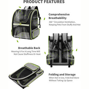 Mochila Transportadora para Gatos y Perros, Expandible, Transpirable, Portátil, con Tiras Reflectantes para Mascotas - Product Image 5