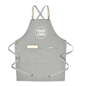 Delantal sin mangas de Barista de cuero con logotipo personalizado, Correa larga con babero, reutilizable, para salón de cocina, uso de peluquero, diseño resistente - Product Image 4