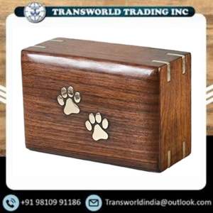 High End Luxury Handmade Bamboo/<b>Wood</b> Eco Friendly Biodegradable Engraved Pet Ashes Cremation Urn Memorial Keepsake <b>Box</b> - Product Image 2