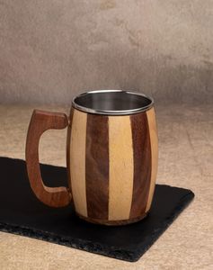 Sheesham madera elegante cerveza taza de café para uso diario Camping viajes al aire libre tazas para hombres té taza de café con asa - Product Image 6