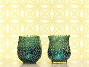 Portavelas de Cera de Abeja con Acabado Mosaico, para Velas Votivas y T-Light, Altamente Perfumado, Decoración Moderna para el Hogar, Mesa de Navidad, Fiestas Nocturnas - Product Image 5