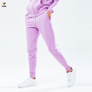 Fabricantes de ropa de moda personalizada de Color sólido de las mujeres de manga larga sudaderas con capucha pantalones conjunto Streetwear conjunto de dos piezas para el invierno - Product Image 4