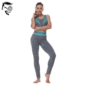 Ensemble de soutien-gorge pour femmes 2 pièces filles Sport soutiens-gorge Yoga porter Fitness Leggings actifs et ensemble de soutien-gorge séchage rapide Yoga Leggings - Product Image 6