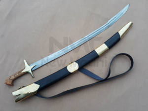 POIGNÉE EN BOIS D'OLIVE FAIT MAIN EN ACIER À HAUTE TENEUR EN CARBONE ÉPÉE TATAR UKRAINIEN NMT-2543 - Product Image 6