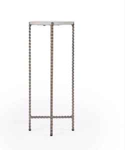 Mesa auxiliar de metal de forma redonda de diseño único elegante para sala de estar, muebles de oficina, mesa de centro - Product Image 5