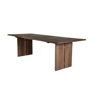 Juego de comedor de 6 sillas de madera de teca combinado con asientos de cuerda para el comedor - Product Image 3