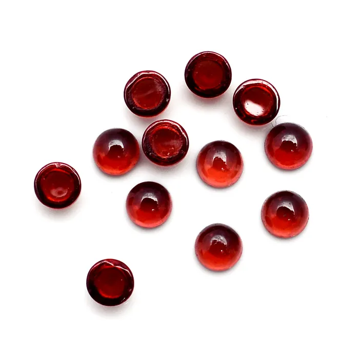 Edelstein exporteur Natürlicher roter Granat 3mm runder Cabochon, natürliche Mosambik Granat Kreis kabine