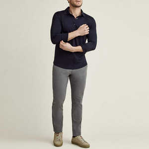 Wholesale Blank Polo Shirts Custom Embroidery LogoT-Shirt Plain Golf Polo <b>Long</b> <b>Sleeve</b> T-shirts Custom Unisex Polo Shirt - Product Image 3