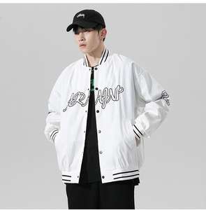 Veste universitaire pour homme, nouvelle collection, col montant, logo frontal, design uni, service OEM ODM de haute qualité, personnalisable en gros - Product Image 5