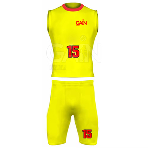 Uniformes Deportivos para Hombre 7 V 7 al Por Mayor con MOQ Bajo, Logotipo Personalizado, Transpirables, 100% Poliéster, Secado Rápido, Sin Mangas, 340g, para Todas las Temporadas - Product Image 2