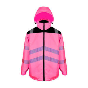 เสื้อแจ็กเก็ตผู้ชายสะท้อนแสงผ้าคอตตอนกันหนาวมองเห็นได้ชัดเจนมีแผ่นรองเตือนการจราจรบนท้องถนนชุดทำงานได้ดี - Product Image 5