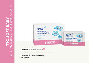 Toallitas Limpiadoras Suaves para el Contorno de Ojos de Bebé TTO, 12 Unidades, Orgánicas, con Aceite de Manzanilla, Vitamina E, Pantenol y Aceite de Árbol de Té, Hidratantes - Product Image 6