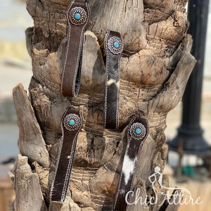 พวงกุญแจหนังวัวแท้ใหม่ทำมือแท้แท้น่ารักมีเสน่ห์พร้อมสายคล้องข้อมืออุปกรณ์เสริมสไตล์ตะวันตก - Product Image 1