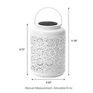 Diseño de recorte personalizado, tarro votivo hecho a mano de hierro blanco marroquí, portavelas decorativo de Navidad, FAROL DE MESA colgante para el hogar - Product Image 5