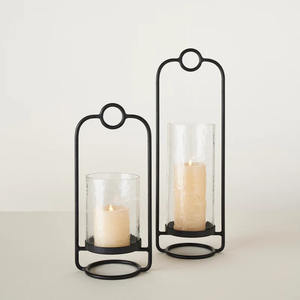 Candelabro negro Centros de mesa negros Último candelabro alto de bronce Candelabro dorado para portavelas x-mas Negro - Product Image 3