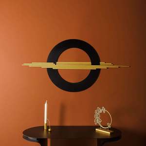 Colgante de pared de hierro inspirado en el arte minimalista de alta calidad y mejor diseño para decoración de estudio y apartamento a precio mayorista - Product Image 3