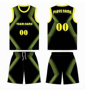 ชุดกีฬาบาสเก็ตบอลแบบซับลิเมชั่นพิมพ์ลายตามสั่ง ระบายอากาศได้ดี ไซส์ใหญ่ แห้งเร็ว ซับเหงื่อ ชุดเสื้อและกางเกงขาสั้น - Product Image 2