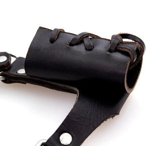Rana espada Medieval superventas/funda/soporte de cuero de vaca tostado vegetal genuino vendedor superior elaborado en Color negro - Product Image 2