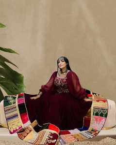 ชุดเดรสงานปาร์ตี้แบบดั้งเดิมของชาวอัฟกัน/ปากีสถาน คูชี งานแฮนด์เมด คุณภาพเยี่ยม ไซส์ใหญ่ สไตล์ชนเผ่าบันจารา วินเทจ ขายส่งโดย AM IMPEX - Product Image 3