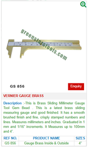 GS 856 Metal and Brass Jewelry Tools New Condition <b>Gauge</b> Ring Sizes for Jewellery - Product Image 2