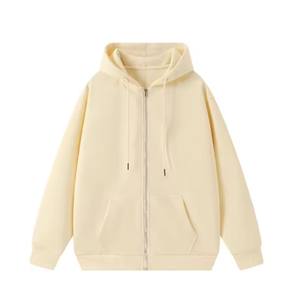 Sweat à capuche zippé pour homme de luxe, 100% coton, tricot lourd, molleton français, coupe régulière, double fermeture éclair, OEM, haute qualité, BD - Product Image 5