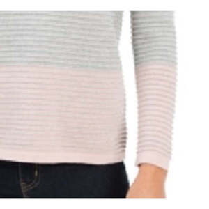 Maglia da Donna Charter Club Grigia a Maniche Lunghe con Collo Rotondo, Motivo Floreale, Taglia S-XL, in Seta Lavorata a Maglia, Casual per l'Autunno - Product Image 3