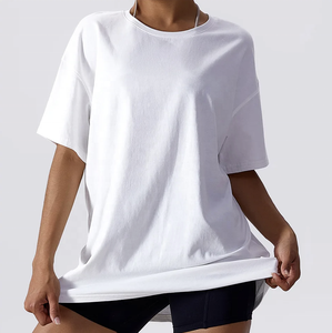 Top ample respirant vêtements de fitness vêtements pour femmes vêtements de yoga respirants coton femmes T-shirt T-shirts pour femmes du Pakistan - Product Image 4