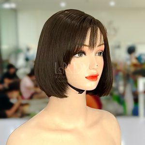 วิกผมสั้นสำหรับผู้หญิงผิวดำวิกผมแท้แบบตรง100% เวียดนาม - Product Image 5