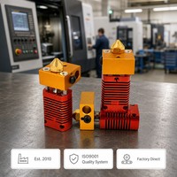 Bagian Printer 3D CNC Kustom, Radiator Kepala Ekstrusi, Nosel Kuningan untuk Hotend OEM ODM