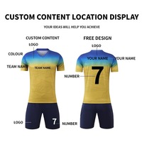 Camiseta de fútbol de alta calidad, uniforme de secado rápido, conjunto de fútbol de entrenamiento con estilo en el extranjero para hombres