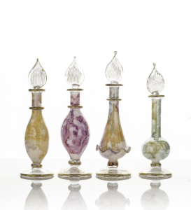 Handmade Egyptian <b>Perfume</b> Bottle Stylish Love Design for Oud Oil <b>Attar</b> for Pyrex Glass Hand-Painted with Gold Accents Glass - Product Image 2