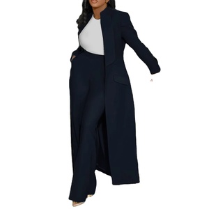Haute qualité dames costumes vêtements de bureau tenues pour femmes pantalons + Long Blazer ensemble deux pièces costumes formels ensemble pour les femmes 2026 - Product Image 1
