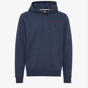 Sudaderas con capucha de lana de algodón de alta calidad para hombre, sudaderas ajustadas de Color sólido, básicos bordados para invierno, venta al por mayor - Product Image 5