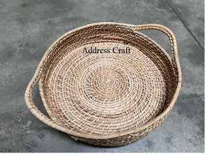 Bandeja de incrustaciones de nácar de gran venta, bandeja de ratán, producto de incrustaciones de adición para el hogar único, bandeja para servir, bandeja de platos de tamaño personalizable - Product Image 3