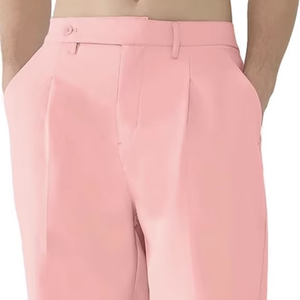 Pantalones de Vestir Casuales Vintage Estilo Old Money Holgados para Hombre, Plisados - Product Image 1