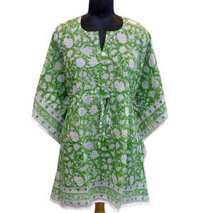 Hot Selling Indian Manufacturer Printed <b>Kaftan</b> Free Size 100% Cotton Hand Block Printed Beautiful Beach <b>Kaftans</b> for Sale - Product Image 3