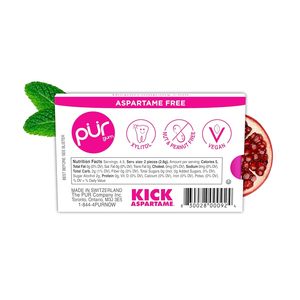 PUR <b>Gum</b> | Aspartame Free Chewing <b>Gum</b> | 100% Xylitol | Natural Pomegranate Mint Flavored <b>Gum</b>, 9 Pieces (Pack of 12) - Product Image 6