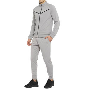 Ensemble veste et pantalon zippés personnalisables, vente en gros de vêtements de sport respirants pour hommes, fournisseur en vrac OEM pour la saison d'hiver - Product Image 2