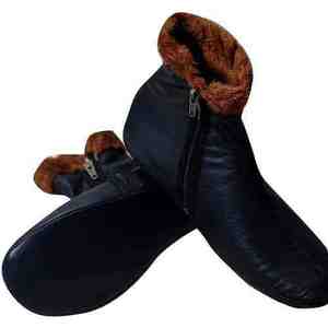 Chaussettes en cuir véritable, design durable, antidérapantes, compatibles avec la prière (wudu), confortables, respirantes, pour un usage quotidien. - Product Image 1