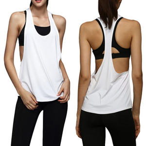 T-shirt haut court Yoga Gym Fitness Sport sans manches gilet Singlet course vêtements d'entraînement pour les femmes - Product Image 6