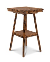 Table d'appoint en rotin naturel, table d'appoint en osier, table d'appoint, meubles d'intérieur et d'extérieur pour salon, patio, jardin, balcon
